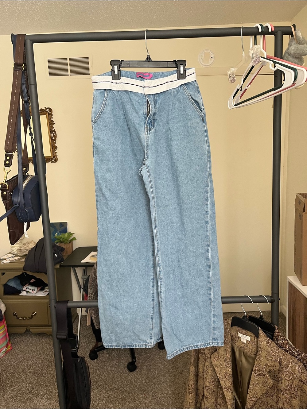 Edikted Light Blue Straight Leg Jeans